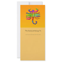 Scorpio Zodiac Star Sign Rainbow Orange Bookmark