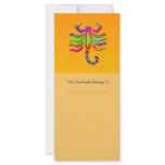 Scorpio Zodiac Star Sign Rainbow Orange Bookmark rack cards