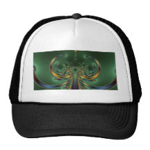 SCORPION KING GREEN FRACTAL ART HATS