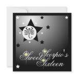 Scorpio's Zodiacal Fortune Sweet Sixteen-Customise invitations