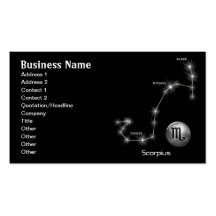 Scorpius Constellation Scorpio Zodiac Business Business Card Template
