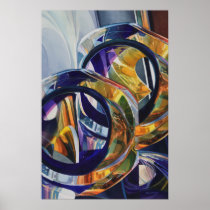 "Scotch on the Rocks" Art Glass Watercolor Print