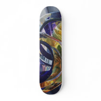 "Scotch on the Rocks" Art Glass Watercolor Skate Decks