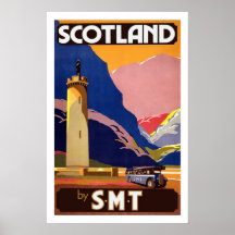 Scotland England UK Vintage Travel Posters