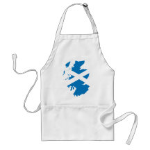 Scotland flag map aprons