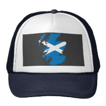 Scotland flag map hats