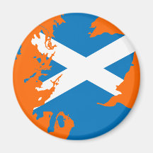 Scotland flag map magnets