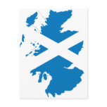 Scotland flag map postcard