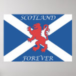 Scotland Forever Lion Rampant Flag posters