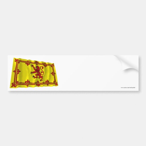 Scotland Lion Waving Flag Bumper Stickers