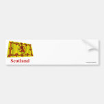 Scotland Lion Waving Flag with Name Bumper Stickers