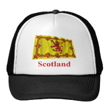 Scotland Lion Waving Flag with Name Hat