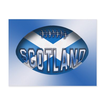 Scotland Rugby Ball Postcards