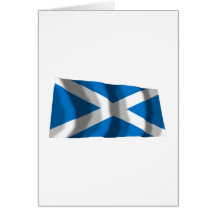 Scotland Saint Andrew Waving Flag Greeting Cards
