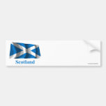 Scotland Saint Andrew Waving Flag with Name Bumper Sticker