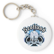 Scotland Skull and Ace Key Chains
