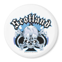 Scotland Skull and Ace Magnet