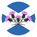 Scotland, St Andrews cross, thistle stickers