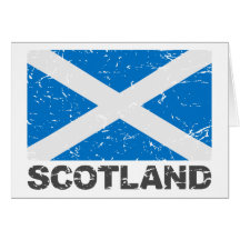 Scotland Vintage Flag Card