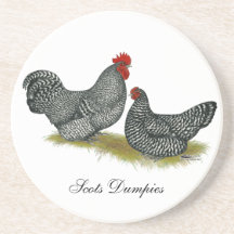 Scots Dumpy Chickens Beverage Coaster