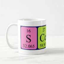 Scott periodic table name mug
