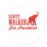 SCOTT WALKER FOR PRESIDENT (GOP) stickers