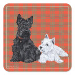 Scottie Adult & Westie Puppy stickers