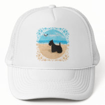 Scottie at the Beach with Seagull