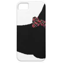 Scottie Dog in Plaid Bow Tie iPhone 5 Case