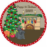 Scottie Puppy's First Christmas Ornament 2009 photo sculptures