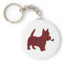 Scottie Scots Terrier Tartan Dog keychains