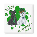 Scottie & Westie St. Paddy's Day Magnets
