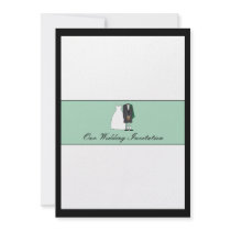 Scottish Bride and Groom Wedding Invitation -green