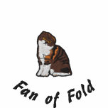 Scottish fold brown tabby et blanc embroidered shirts