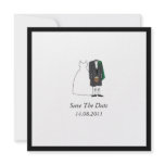 Scottish Kilt Bride & Groom Wedding Save the Date Custom Invitations