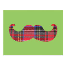 Scottish Moustache (or scottache moustache) Post Card