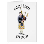 Scottish Piper - Tan Kilt Greeting Card