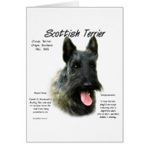 Scottish Terrier (brindle) History Design Cards