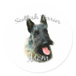 Scottish Terrier (brindle) Mom 2 Round Sticker