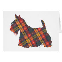 Scottish Terrier Buchanan Tartan Cards