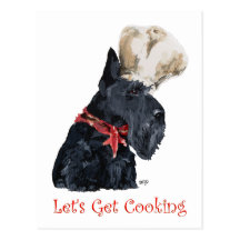Scottish Terrier Chef Post Cards