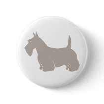 Scottish Terrier Classic Silhouette Button