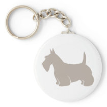 Scottish Terrier Classic Silhouette Keychain