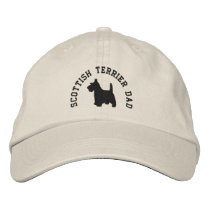 Scottish Terrier Dad Scottie Dog Embroidered Hats