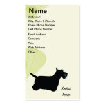 Scottish Terrier ~ Green Leaves Design Business Cards