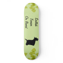 Scottish Terrier ~ Green Leaves Design Skate Board Decks