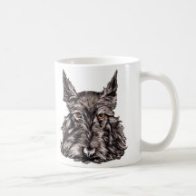 Scottish Terrier in Black Coffee Mug