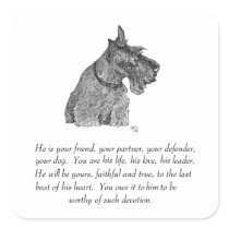 Scottish Terrier Keepsake - MALE Stickers
