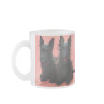 Scottish Terrier puppies frosted glass mug