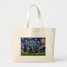 Scottish Terrier (two blk) - Starry Night Bags